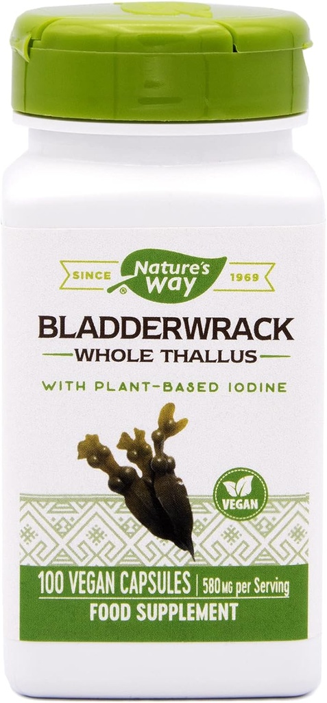 Nature's Way Bladderwrack - 100 Vegetarische Kapseln