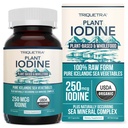 Organic Iodine Supplement from Sea Vegetable Complex, Whole Food & Raw Form - Iodine Plus Trace Mineral Complex – Contains Purest Icelandic Sea Kelp, Irish Moss & Bladderwrack (250 mcg)