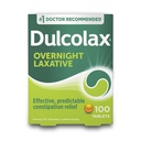Dulcolax Stimulant Laxative Tablets, Predictable & Effective Constipation Relief, Relieves Straining & Bloating, Bisacodyl 5 mg, 100 Count