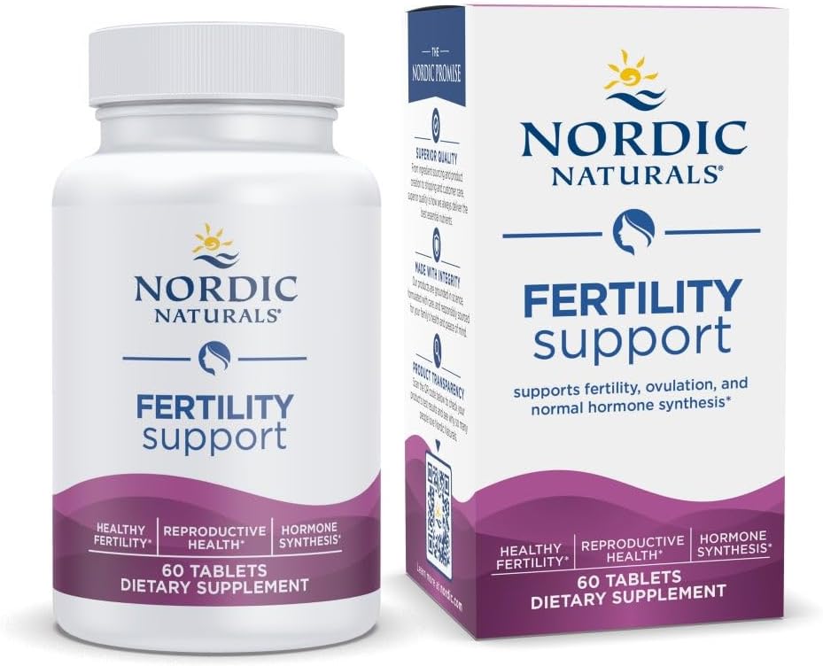 Nordic Naturals Fertility Support - Нефлаворед - 60 Капсули - Жіночий фермент добавки для Hormone & Ovulation Support - 30 Сервінги
