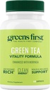 Greens First Green Tea Vitality Formula - Temiz Enerji üçün Antioksik-Rich - Vegan & Gluten-Free - Enerji və ümumi Wellness üçün güclü mix (60 Kapsül)