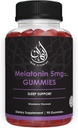 Halal Melatonin Gummys 2.5毫克 - 5毫克 - 5毫克 - 睡眠支持 自然、蔬菜、非GMO、无Gluten-Free、无Gelatin-QQ为Ault、男女45-90服务