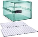 Lockabox OneTM Light Medi Green & Shelf Pack Bundle | Lockable Box för mat, mediciner, teknik och hemsäkerhet med flyttbara hyllor och basinsatser