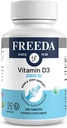 FreeDA Vitamina D3-2000 IU - Vitamina D de alta potencia para a forza ósea e soporte inmune - Tablets Easy-to-Swallow - 100 comprimidos pequenos