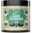 Gut Greens Superfood Powder Formula Supplement - Incredibile enzima digestivo Supplementi Grass Mix, 9oz, 30 Servings