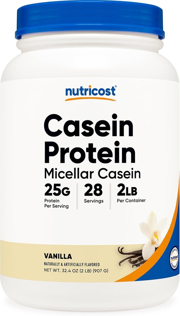 Polvere di proteine 2lb della caseina di Nutricost 2lb - Caseina micellare, senza glutine, non OGM