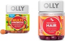 OLLY Multi + Probiotic Dewasa Multivitamin Gummy, 1 Milyar CFUs, Digetical and Imune Dump & Heavenly Hair, Support Heally Hair, Keratin, Biotin, AMLA, Suppply Chewable, 30 Hari