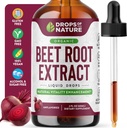Beet Root Liquid Supplement - Tillverkad med organiska betor Extract - Vegan och Pure - Högre styrka än Gummies, Chewables and Capsules - Stöder energi, Vitality & Circulation (Unflavored, 60mL)