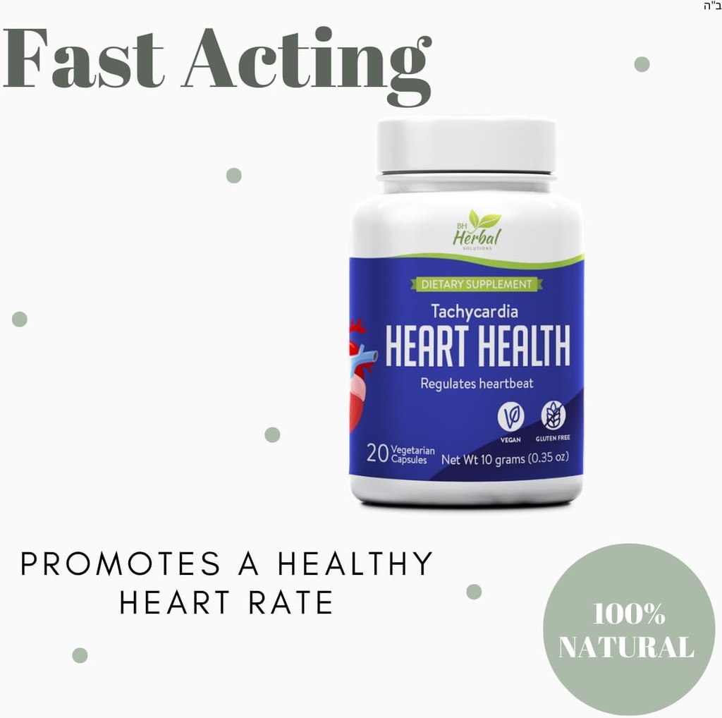 Tachycardia Heart Helse - Fast Function - fremmer en sunn hjertefrekvens og total hjertefunksjon - 100% naturlig herbal Supplement