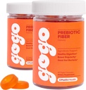 GOGO סיבים חניכיים למבוגרים, 60 הרוזן (Pack of 2) - Prebiotic Chicory Root Inulin סיבים תוסף - Daily Gummy סיבים לבריאות העיכול - Non-GMO, טבעוני & Cruelty-Free