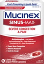 Mucinex Sinus- Max Vahvuus Vaikea ruuhka & kipunestegeelit, 16ct