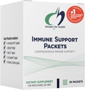 עיצובים לבריאות Immune Support Packets - חודש אחד אספקת ויטמין Packs עם Immone Plus Mushroom Complex + Herbs, NAC, ויטמין D + K, Zinc + ויטמין C (30 Packets)