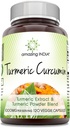 Increïble Índia Turmeric Curcumin 1000 Mg per Serviting 120 Vieggie Capules suplementaris la combinació de Tuurmeric Powder & Turmeric Extrac Extracl-0-GO 192 Guten Free show Made USA
