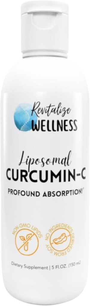 Liposomal Curcumin-C | 1,000 mg 비타민 C & 65 mg Curcumin | Profound Absorption, Pure, Corn Free, & GMO-Free | 30 인분