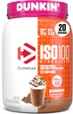 Dymatize x Dunkin' Mocha Latte ISO100 Whey Білок порошок, 95mg кофеїн, 25г білка, 5.5г BCAAs, 120 Кал., Глютен Безкоштовна, 1г Жир, 1г Цукор, 3г Карб (20 Сервінги)