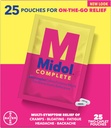 Midol Complete On The Go Caplets with Acetaminophen for Menstruell Symptom Relief, Periode Cramp og Menstruell smertelindring, 50 greve (25 poser av 2)