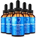 (5 Pack) NeuroTiché kapky - Oficiální sluch Support Formule s All- Natural Ingredients na pomoc udržet Ušní Wellness, Premium Gotas Review (150 Služení)