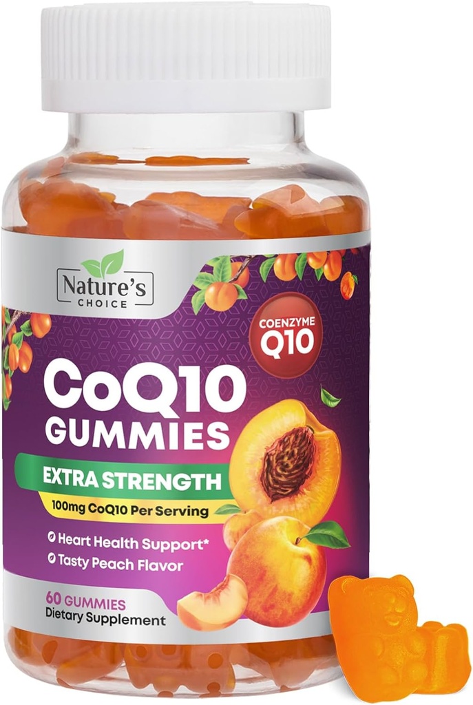 100mg üçün CoQ10 Gummies - 3X Strength, Yüksək Absoreksiya, Heart Health Support & Energy Production, Ultra Coenzyme Q10 Vitamins, Coq 10 Supplements - 60 CoQ10 Gummies