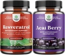 Metabolism Boost & Cellular Efficiency and Acai Berry Antioxidant Support for Women & Men for Immune System and Cognitive Health