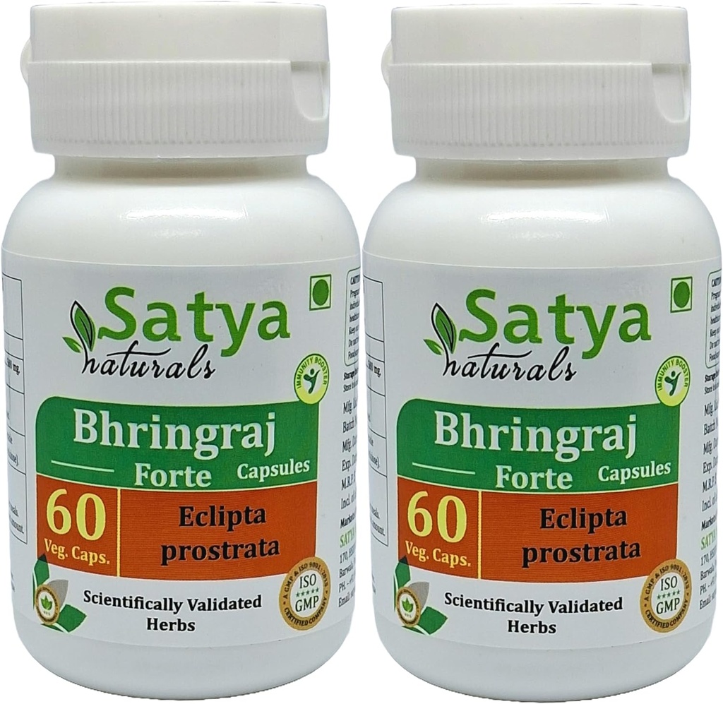 Bhringraj kapsula orokorrak, 500mg, 60 kondea, Eclipta Prostrata erauzketa (2ko paketea, kapsula)