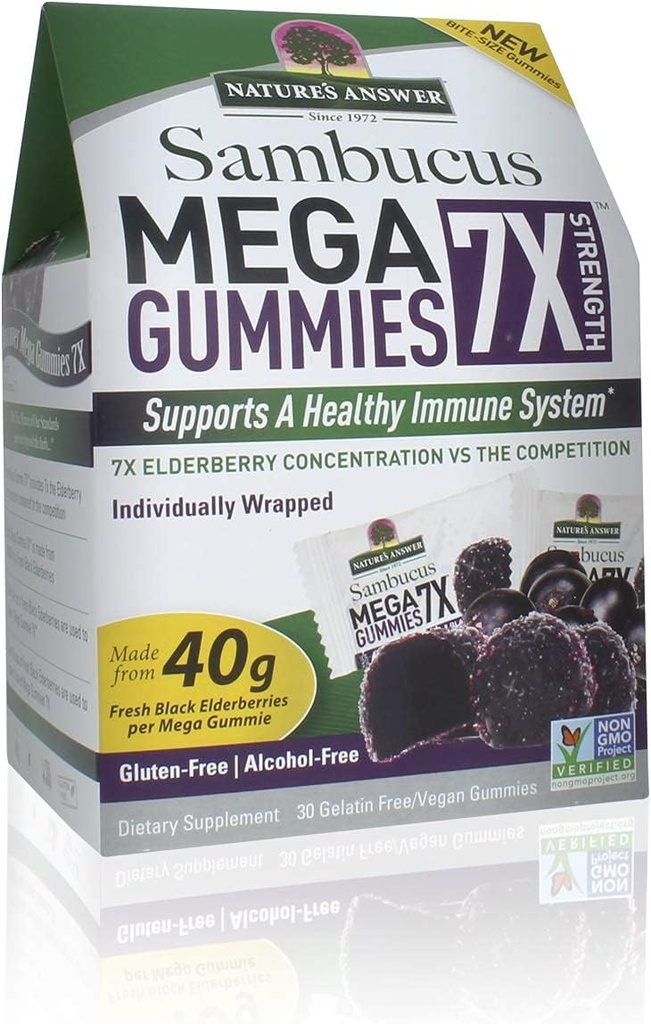 Nature's Answer Sambucus Mega Gummies 7x (30 Gummies)