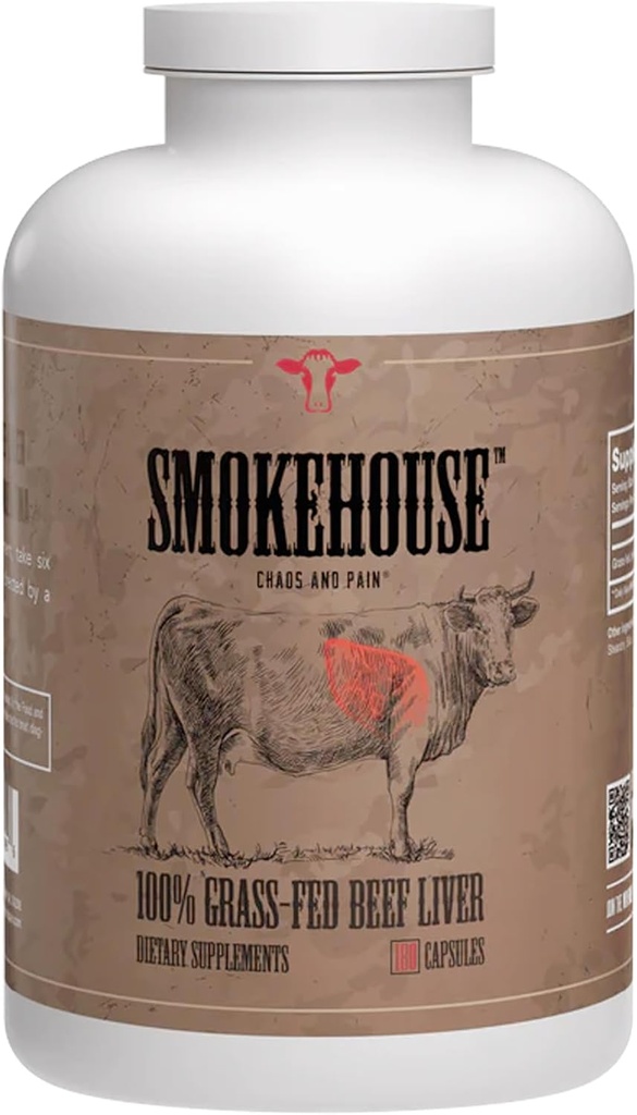 Cápsulas de hígado de carne deshidratada de grano, apoya la producción de energía, el bienestar corporal completo, la desintoxicación y la digestión, así como la inmunidad – Cápsulas no GMO 180