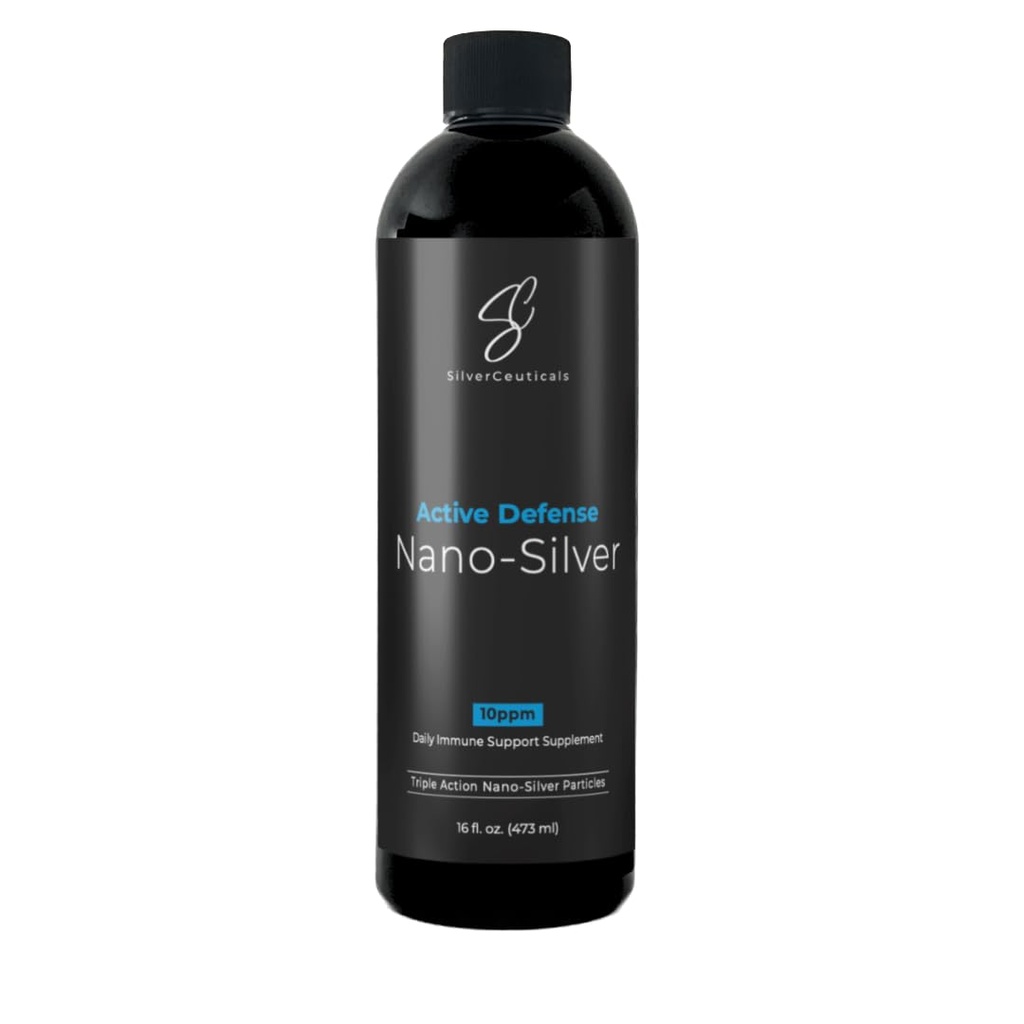 Colloidal Silver w/Nano Technology - 10ppm 16oz - 8X More Effective - Natural Immune Support - Save the Sick Days - Ages 5 & Up - Outperforms Higher PPM Silvers - No Taste & Smell - 3rd Party Tested