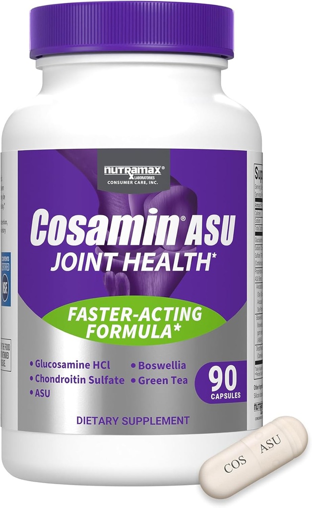 Cosamin Nutramax Laboratories ASU Glukozaminnal, Chondroitinnal és ASU férfi- és női közös egészséggel, 90 kapszula