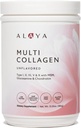 Alaya Multi Collage Powder - tipus I, I, III, V, X Hydroly Collage Peptides Protein Powder suplementari amb MSM + GC (Unflavored) (40 Servings)