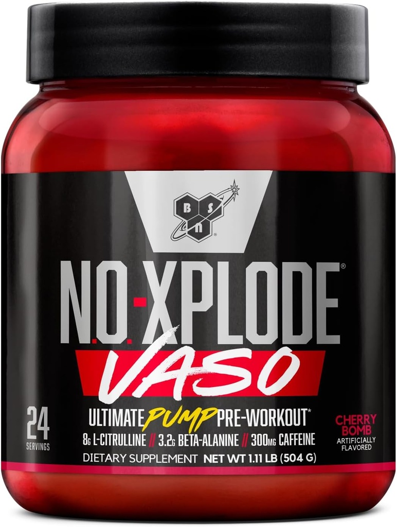 BSN N.O.-XPLODE Vaso L-Citrulline 및 3.2g Beta-Alanine 및 에너지, 풍미의 8g를 가진 전 운동 분말: 벚꽃 폭탄, 24의 서빙