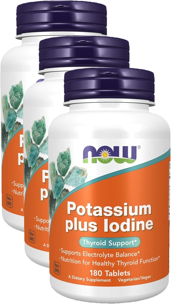 Nourriture Potassium Plus Iodine, 180 comprimés (paquet de 3)