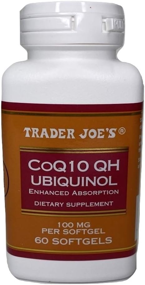 Trader Joe's CoQ10 QH UBIQUINOL 100 mg 60 Softgelsorbtion 100 mg 60 Softgels
