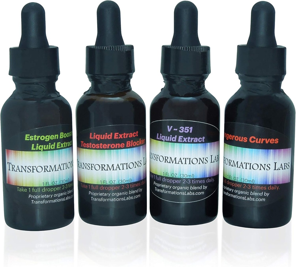 MTF E-Booster, T-Blocker, V~351 Advanced Feminizer & Curves Synergist, MTF Liquid Extracts 4 Pack Transitioning Kit!!