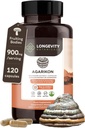 Longevity Botanicals Agarikon Mushroom Extract Capsules (120) | Concentrated 10:1 Ratio | 100% Fruiting Bodies | Laricifomes Officinalis Supplement for Immunity & Respiratory Support