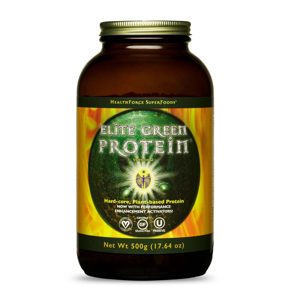 HealthForce SuperFoods Elite Green Protein Elite Mesquite 500 Grams Powder