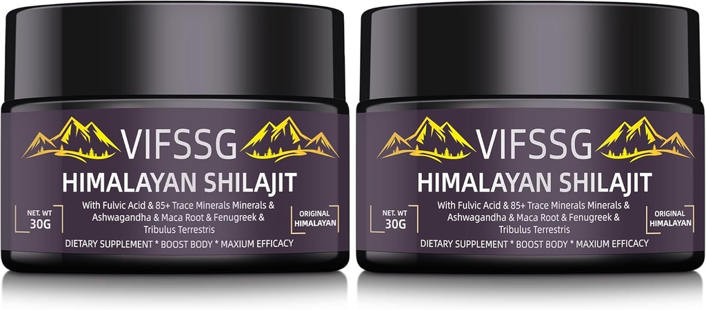700 Mg Shilajit Suplemento, natural orgánico Shilajit Resin Suplemento, Shilajit Himalayan Orgánico, Gold Grade Nature Shilajit con 4 en-1 Complejo de Apoyo Energético, 60 Gramos, 2Pack