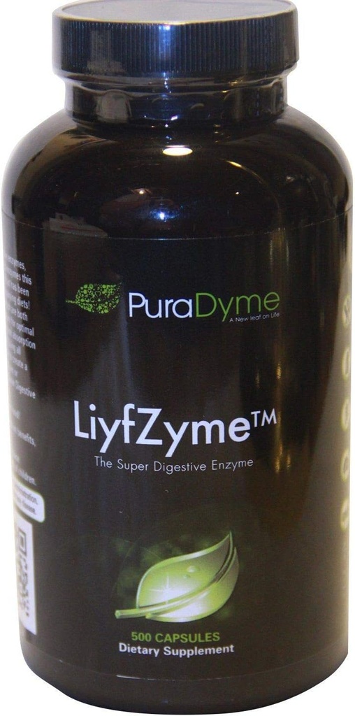 PuraDyme LiyfZyme Plant Based Digestion and Dietary Addition - 500 Veggie капсули. by Lou Corona