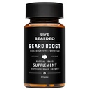 Live Bearded Beard Boost - Beard Growth Vitamins for Men with Biotin, Collagen, Silica, Fo-Ti Root - Facial Hair Growth for Men, Made in the USA | 30-Day Supply
