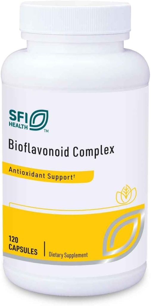Klaire Labs SFI Health Bioflavonoid Complex - Immune, Kardiovaskulárny a antioxidačný doplnok s Citrus Bioflavonoidy, Quercetin a Rutin (120 kapsúl)