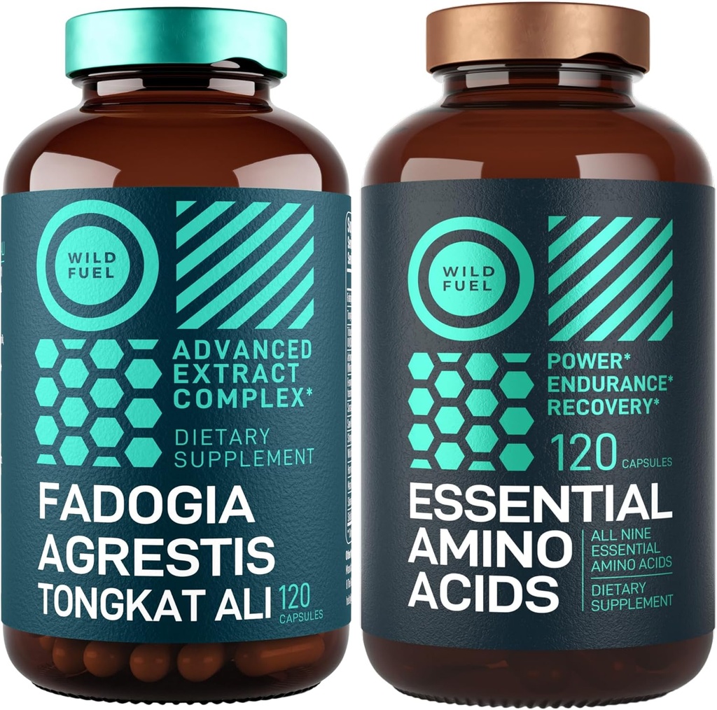 WILD POLTTOAINE Fadogia Tongkat Ali Supplement ja Essential Aminohapot Lihas- ja vahvuustuki
