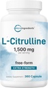 L Citrulline 1.500mg Xidmət, 360 Capsules | Pulsuz Formda Extra Strength Citrulline