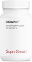 Supersmart Ubiquinol 200mmg per dia (Absorció alta) - Patented Keneka CoQ10 suplementari - Forma activa de Coenzyme Q10 IN-GMO i Guten Free - 60 Softlis