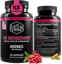 Black Forest 5X Berberine a Dihydroberberine Supplement (Super Berberine Now 5X More Effective Than Regular Berberine HCL) Лучший дигидроберберин с цейлонской корицей