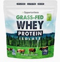 Opportuniteas Grass Fed Whey Isolate Protein Powder - Unflagranted 28g Protein powder Without Artificial Sweeteners, Hormone- Free Cows, Non GMO - 2.5lb