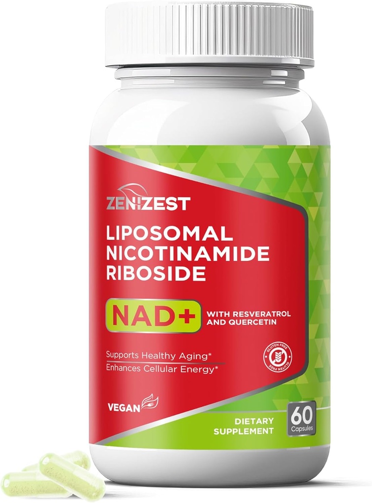 NAD+ Alternativa NMN suplementari - Lipostomal Nicotinamid Riboside amb Ressveratrol i Quercetin per a l'energia de regeneració de cel·lular contra els homes