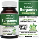 SoActive Bergamot: 2.5X יותר יעיל, איטלקית Citrus Bergamot Phytosome - קלינית בתוקף | משופרת עם Grape Seed Extractd Extractd Extract - תמיכה Cholesterol וניהול משקל (60 קפסולות)