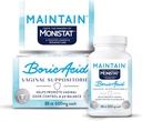 от The Makers of Monistat, Maintain Boric Acid Супозитории за жени, Fragrance-Free Instruments for Vaginal Odor Control and pH Balance without dritation, 30 Count