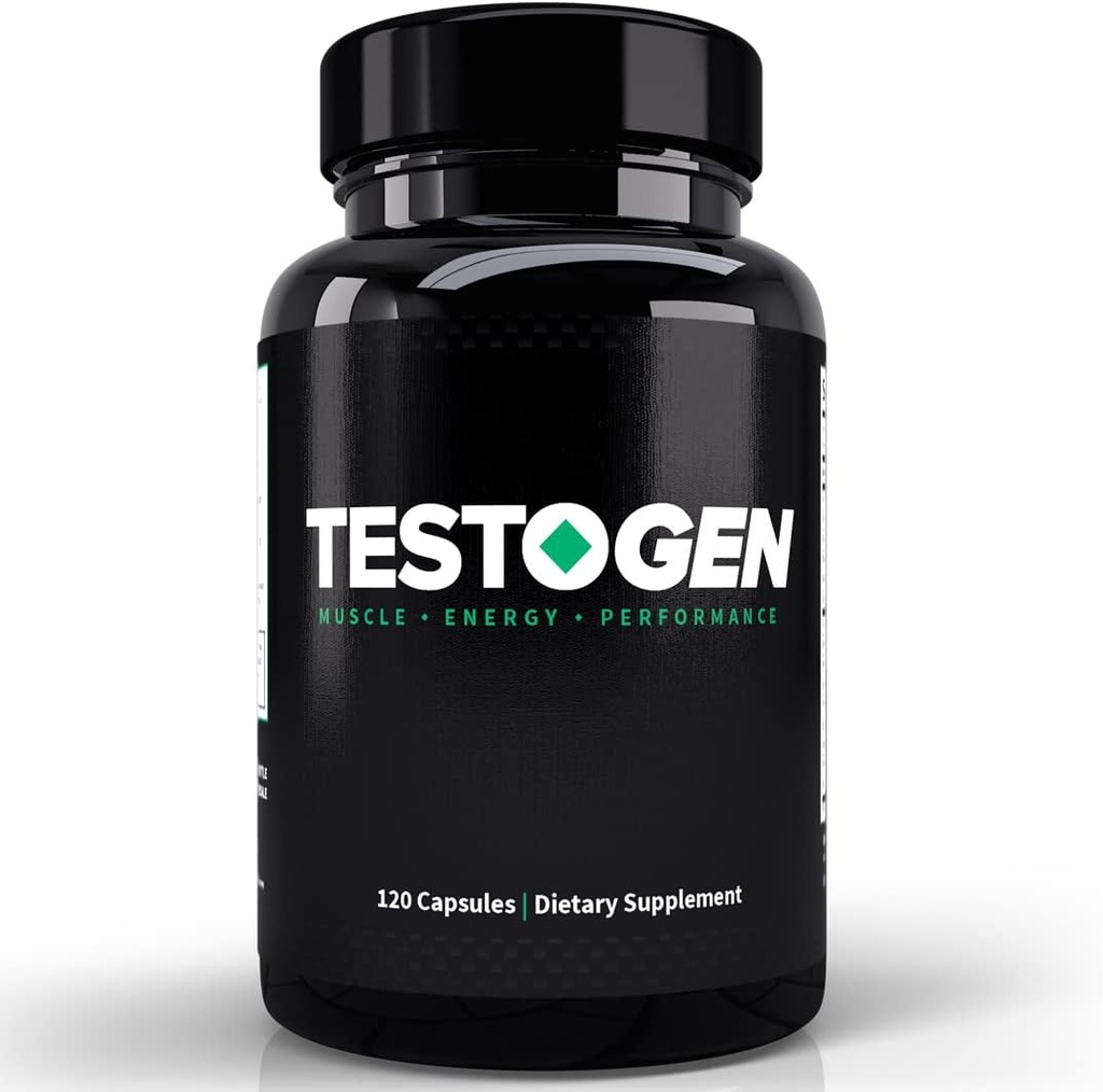 TestoGen Booster vyrams - Natūralus vyrų gyvybingumo papildas kovoti su žemo energijos lygio, Kova Nuovargis, Parama svorio kontrolė, raumenų augimas & Focus - 3-mėnesių tiekimo
