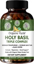 Bio Veda Holy Basil Capsules - Triple Complex Tulsi Holy Basil Leaf Extract - Unterstützung Respiratory Health, Immunity - Fördert gesunde Stress Antwort & Stimmung - Vegan, Glutenfrei - 60 Count